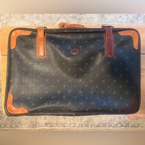 Valentino Vintage Rolling Suitcase Carry-On | Brown Monogram | Wheels + Strap